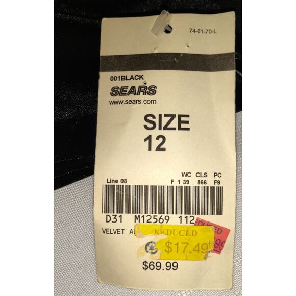 Robbie Bee Black Velvet Maxi Dress Sz 14 Burnout Formal Prom NWT Vintage 90s - Picture 9 of 16